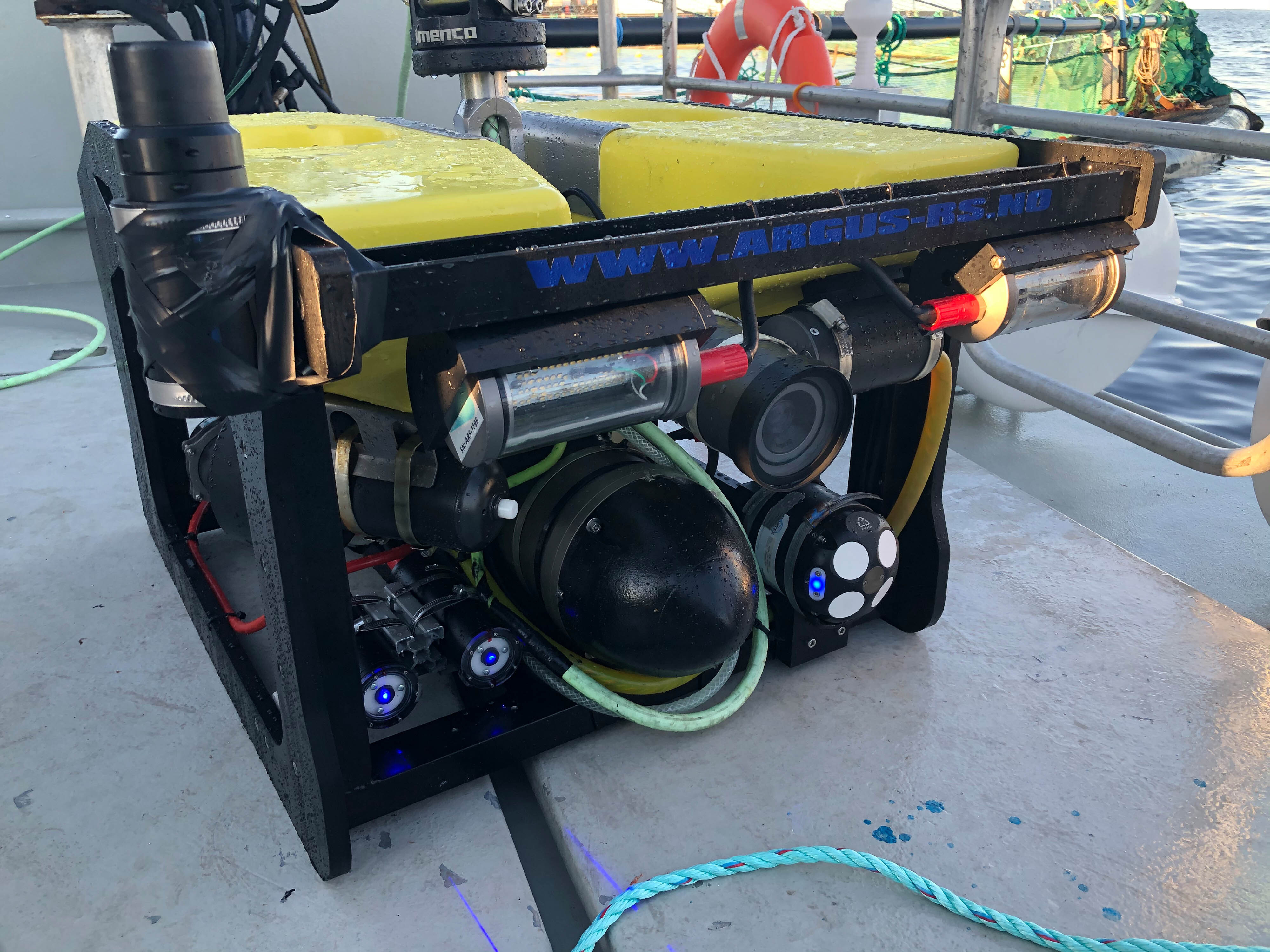 The Nortek DVL1000 installed on the Artifex net inspection ROV. Courtesy of SINTEF Ocean AS.