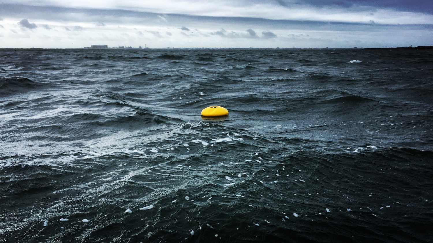Nortek instrument floating in the water
