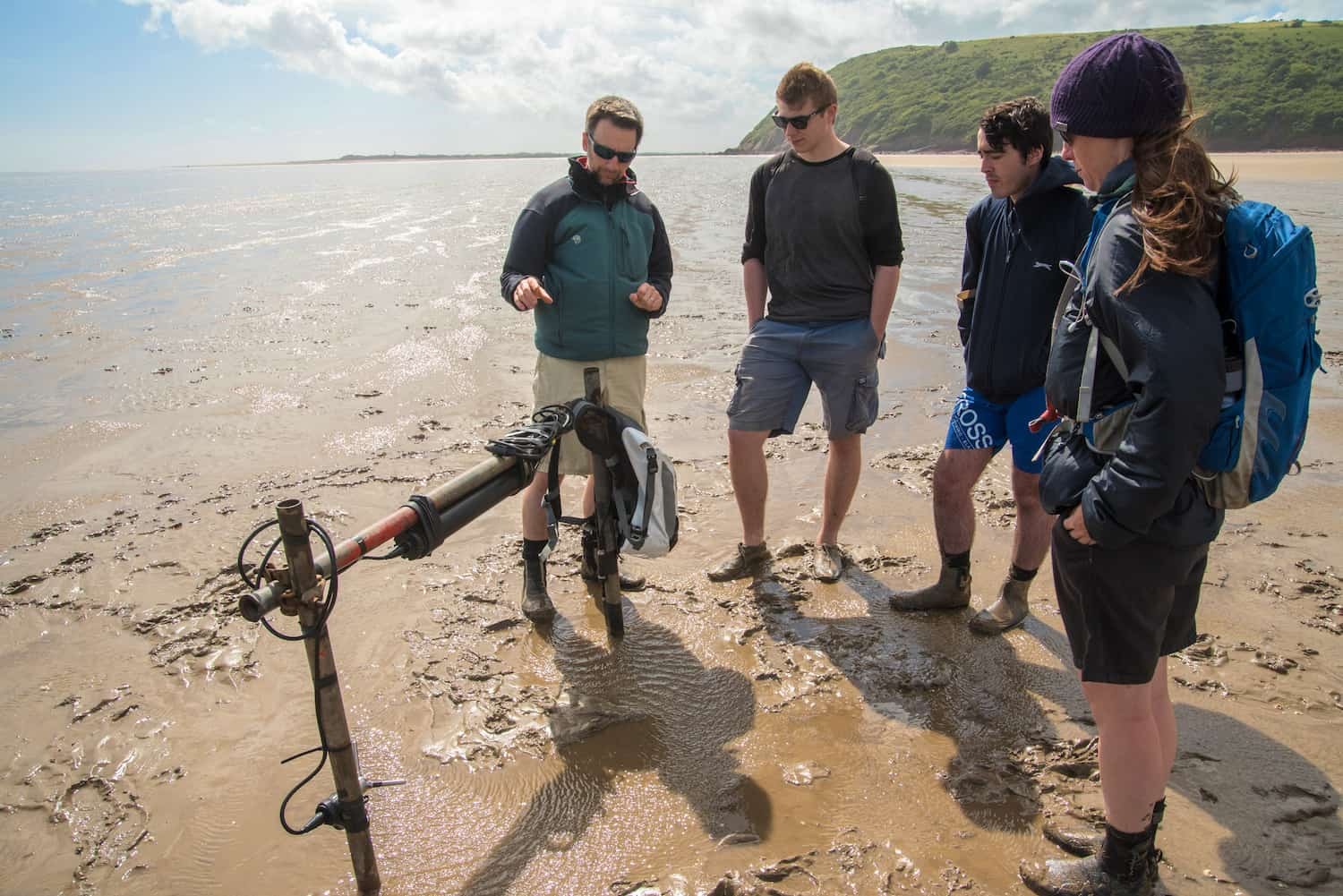 Nortek instrument on the beach