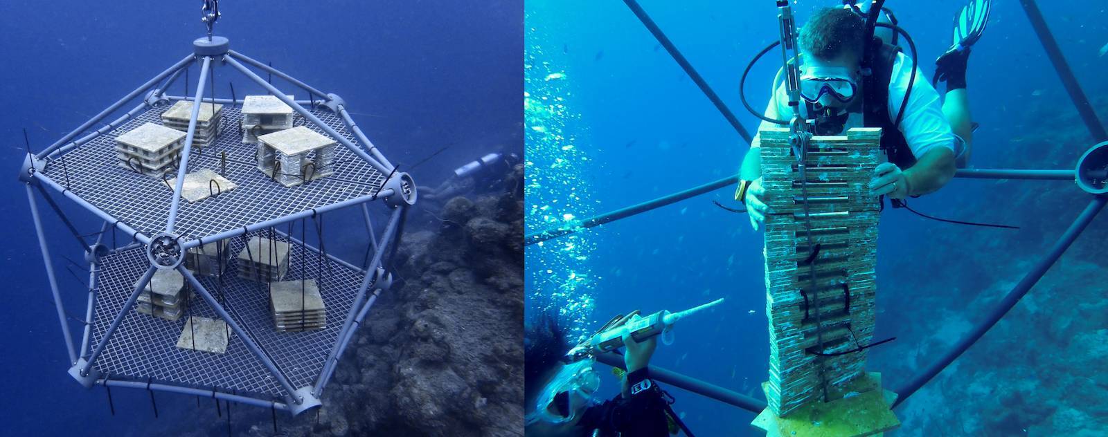 Nortek instruments under water with divers