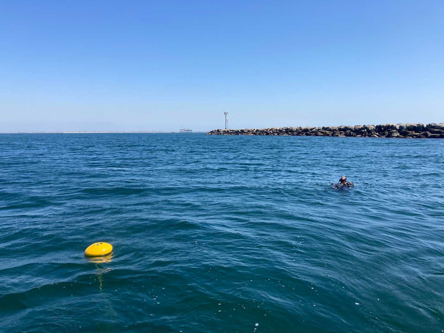 The Blue Latitudes team deployed the Eco ADCP in shallow sites near the reef ecosystems they study