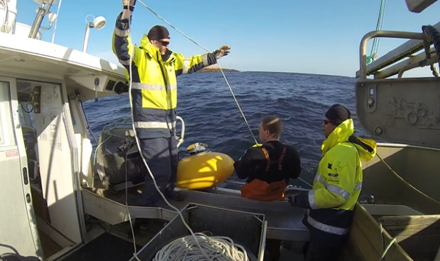 AWAC deployment on two subsurface buoys AWAC deployment on two subsurface buoys