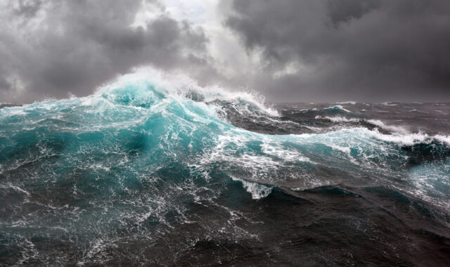 All bodies of water have waves. These may range from long waves, such as tides (caused by the gravitational force of the Sun and Moon), to tiny wavelets, generated by the wind’s drag on the water surface. All bodies of water have waves. These may range from long waves, such as tides (caused by the gravitational force of the Sun and Moon), to tiny wavelets, generated by the wind’s drag on the water surface.