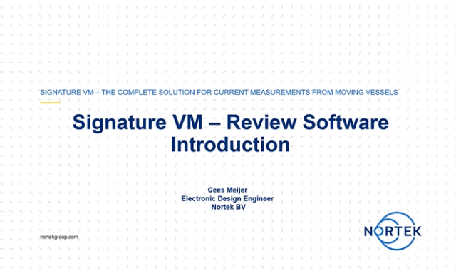 Understanding vessel-mounted current survey data with Signature VM Review
