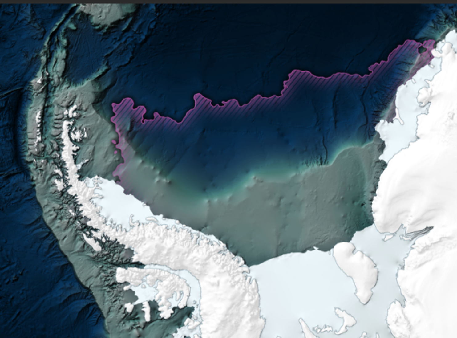 Antartica bathymetry map sig55 uib
