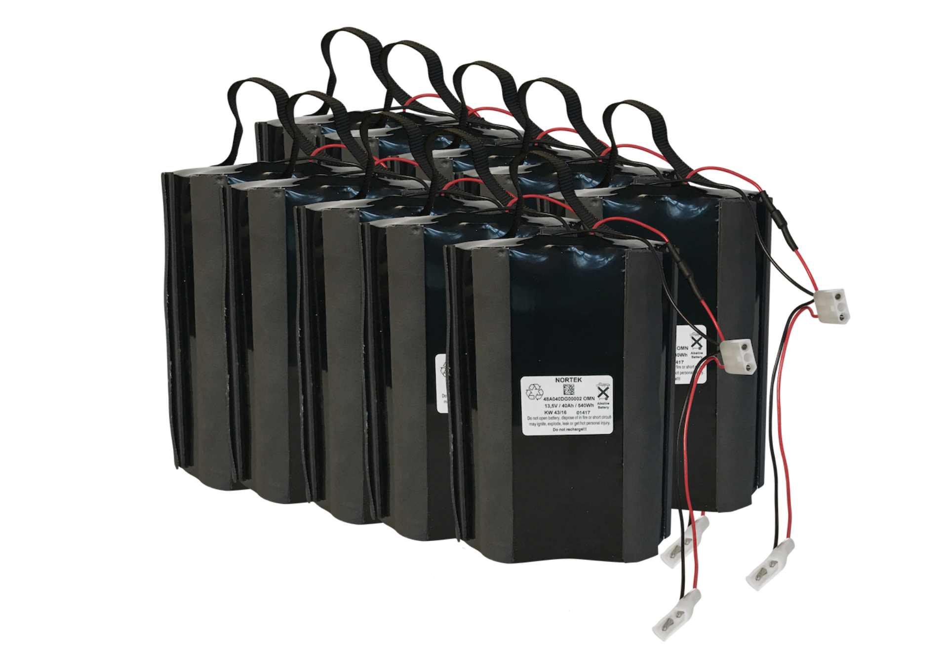 Nortek Battery pack, 10pack, 13.5 V 540 Wh, alkaline
